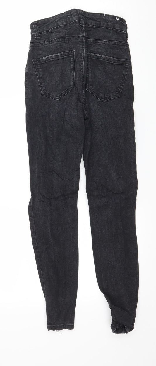 New Look Womens Grey  Denim Skinny Jeans Size 6 L24 in