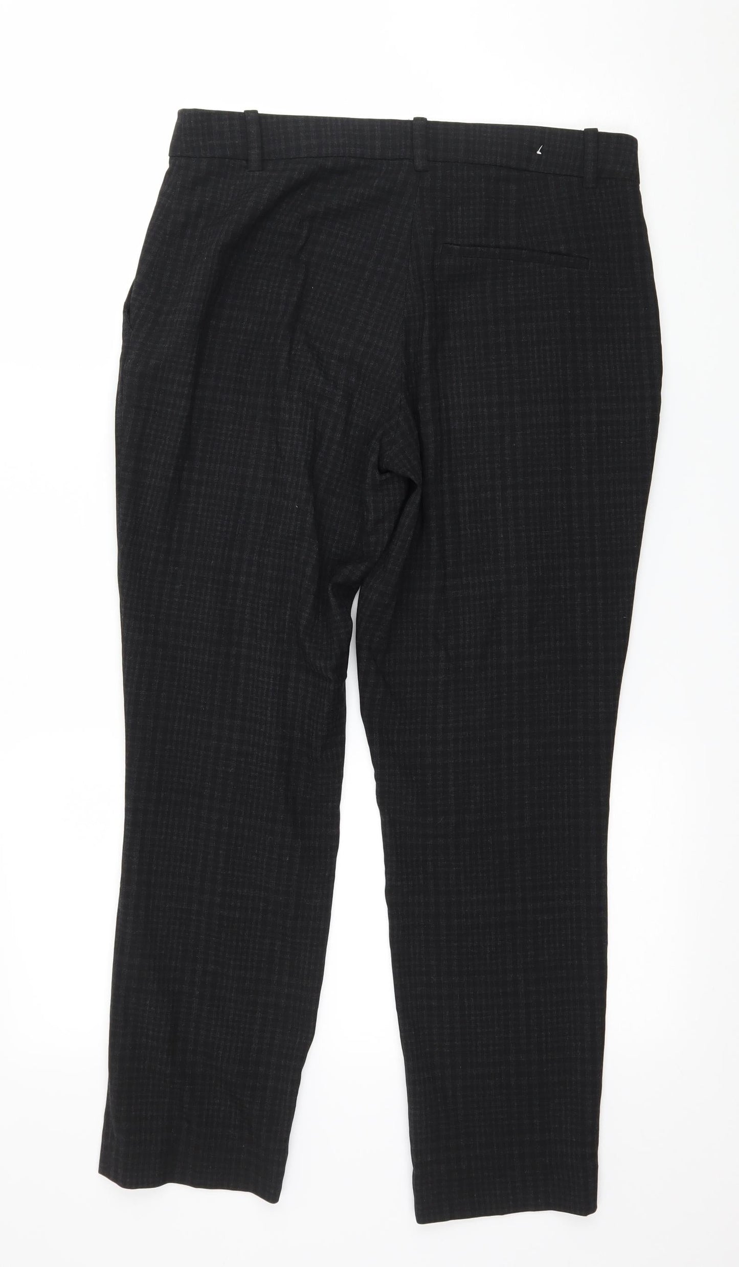 H&M Womens Grey Striped  Trousers  Size 10 L26 in