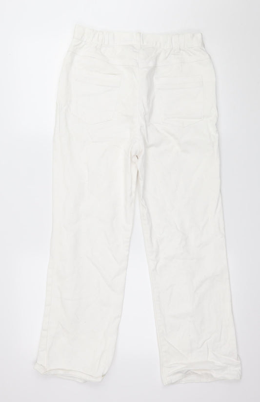 Marks and Spencer Womens White  Denim Straight Jeans Size 30 in L26 in