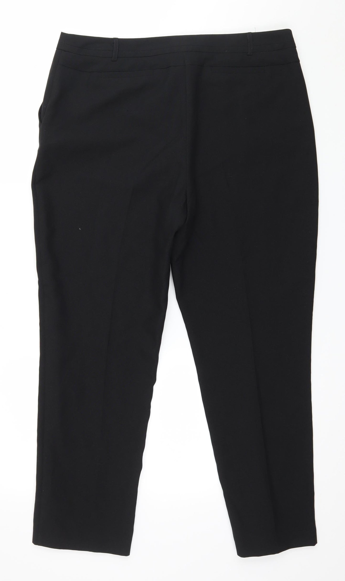 Peacocks Womens Black   Trousers  Size 14 L27 in
