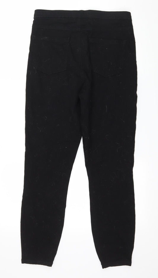 Denim & Co. Womens Black  Denim Skinny Jeans Size 14 L28 in