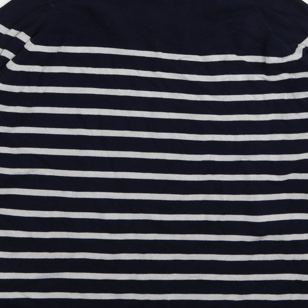 Vertbaudet Womens Blue Striped  Pullover Jumper Size 12