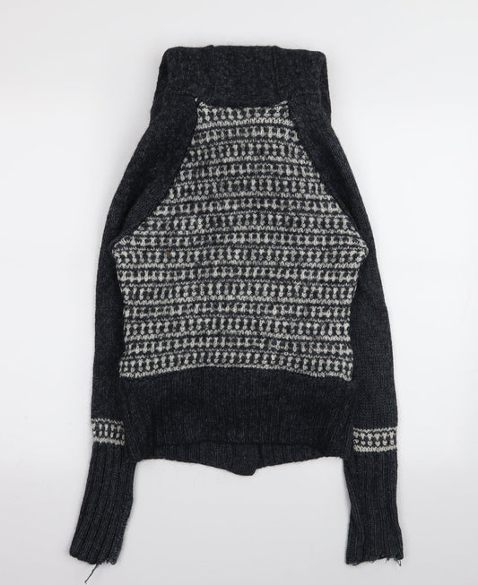 Climb high  Womens Grey Houndstooth  Cardigan Jumper Size 12