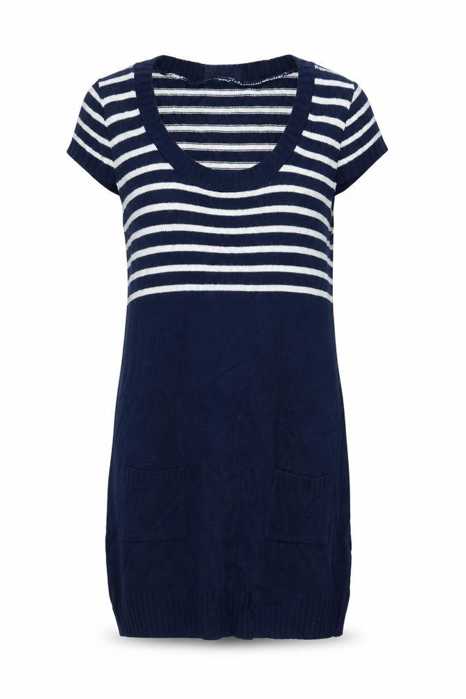 New Look Womens Blue Striped  Jumper Dress  Size M