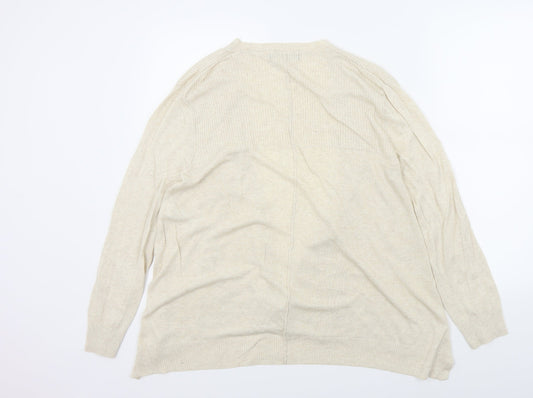 M&S Womens Beige   Cardigan Jumper Size 12