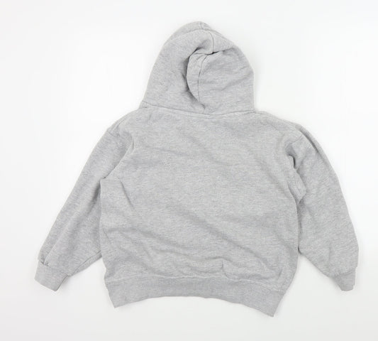 WRAP Womens Grey Colourblock  Pullover Hoodie Size S