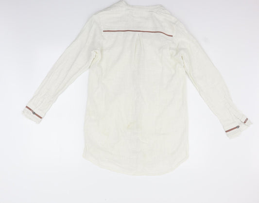 Cream Womens White   Basic Button-Up Size 10