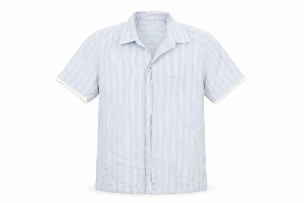 Next Mens Blue Striped   Button-Up Size M