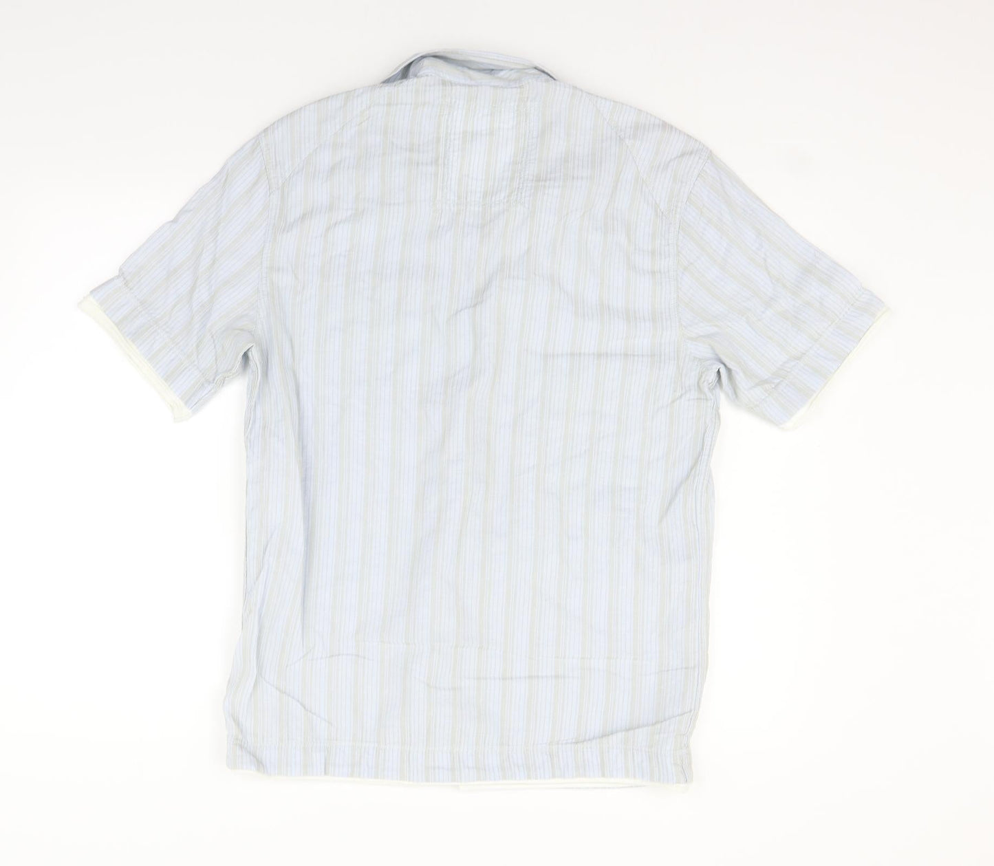 NEXT Mens Blue Striped   Button-Up Size M