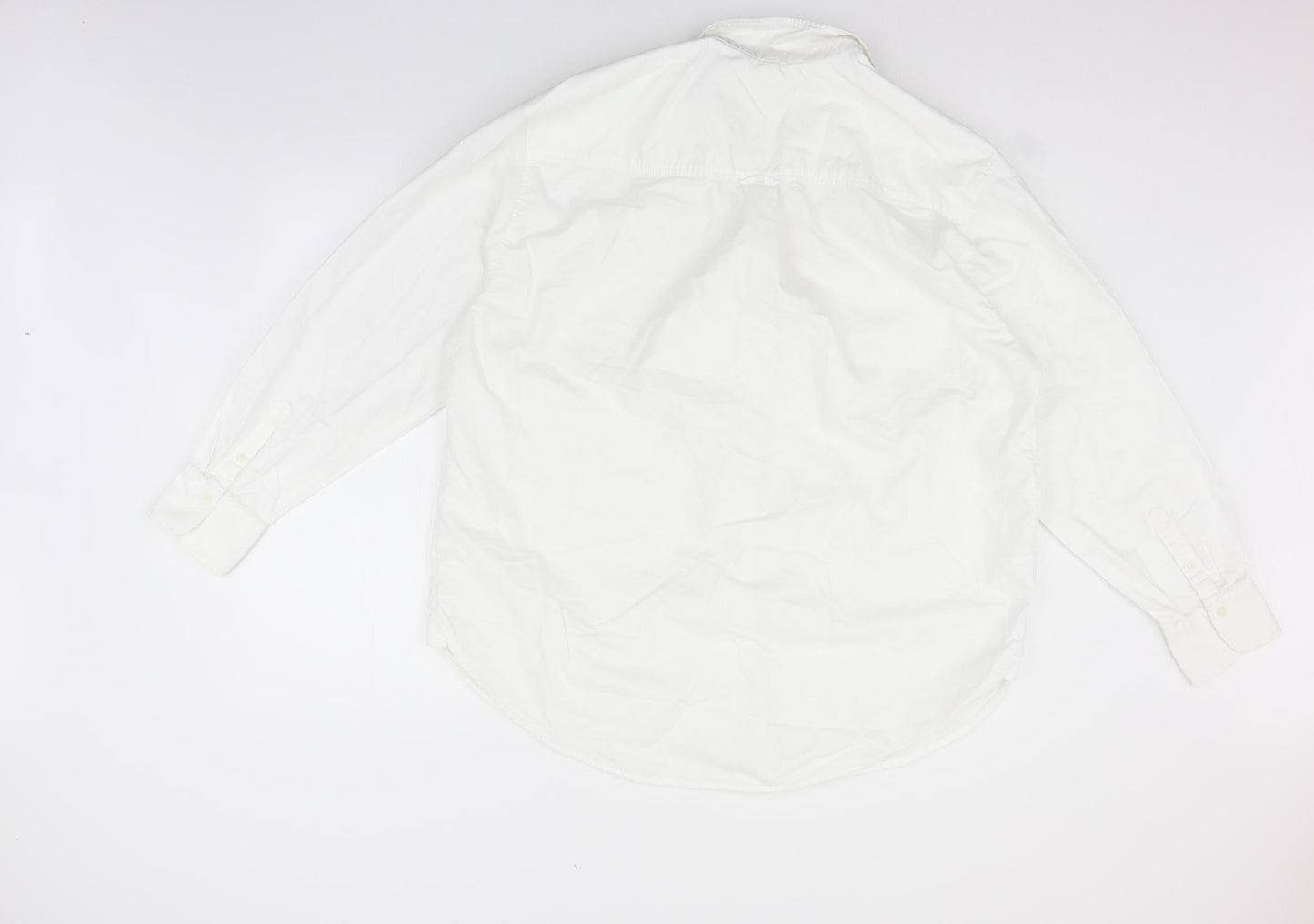 H&M Mens White    Button-Up Size M