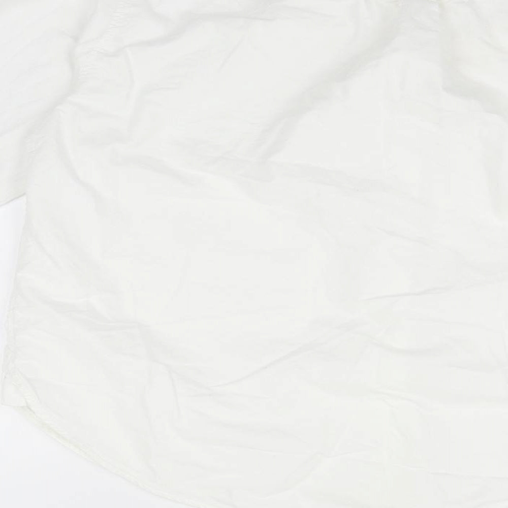 H&M Mens White    Button-Up Size M