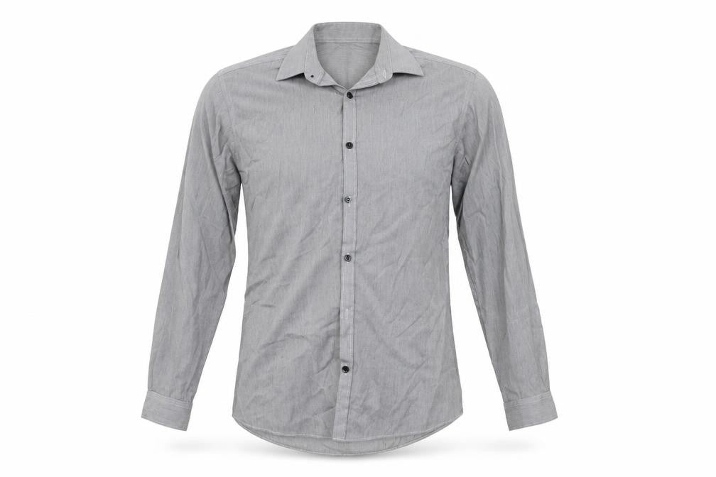 B&W Mens Grey    Button-Up Size 15