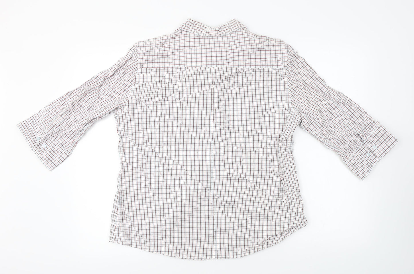 L.O.G.G     Mens White Check   Button-Up Size 44