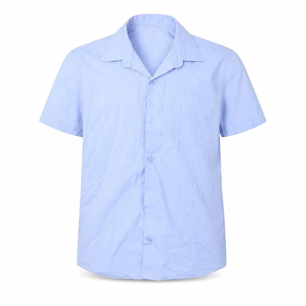 George  Boys Blue   Basic Button-Up Size 8-9 Years
