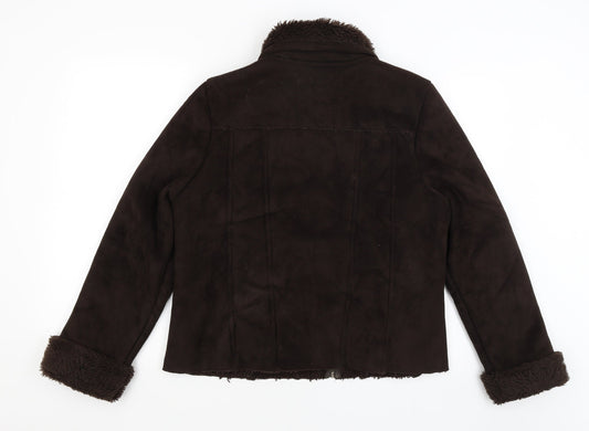 BM Womens Brown   Overcoat Coat Size 16