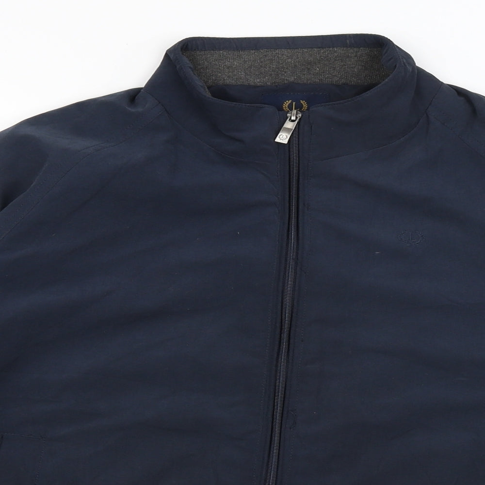Lincoln Mens Blue   Windbreaker Coat Size M