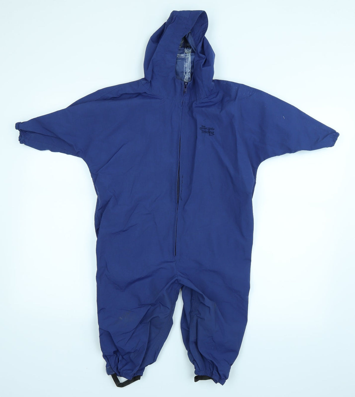 Additional front view of The Great Little Trading Co boys’ blue snowsuit, size M