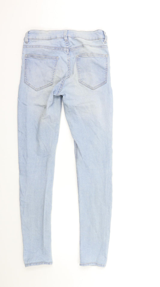 H&M Womens Blue  Denim Skinny Jeans Size 8 L29 in