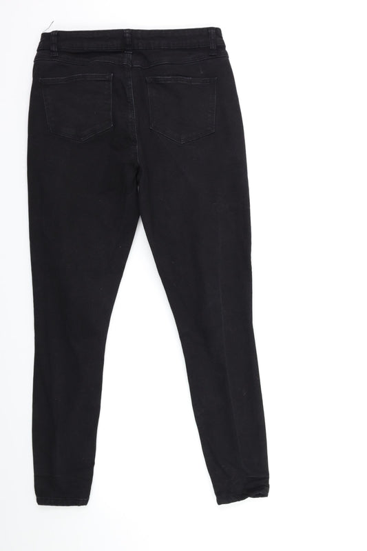 Denim & Co. Womens Black  Denim Skinny Jeans Size 12 L27 in