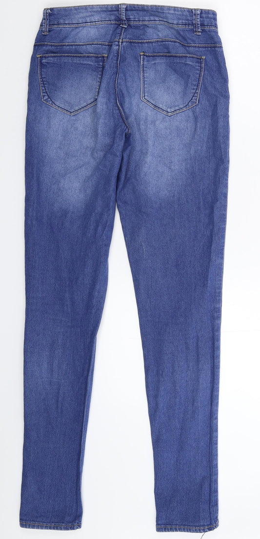 Denim & Co. Womens Blue  Denim Skinny Jeans Size 8 L31 in