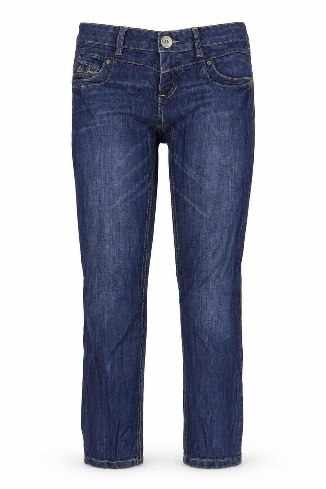 Front view of ESPRIT women’s blue denim skinny jeans, size UK 28, in, 26-inch leg