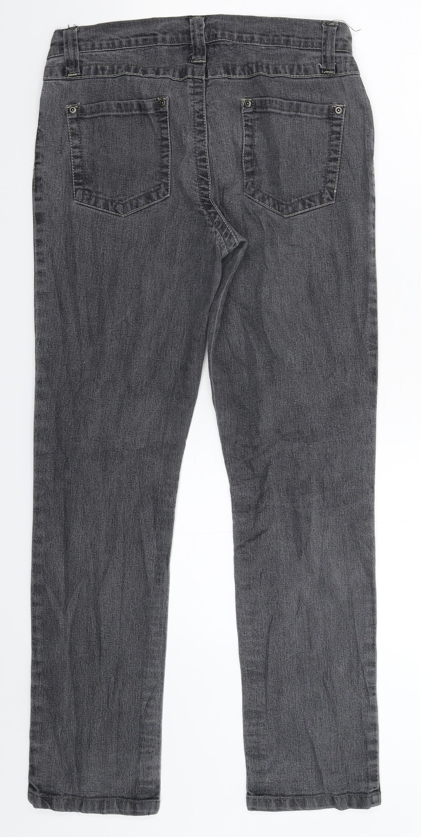 Dorothy Perkins Womens Grey  Denim Skinny Jeans Size 12 L29 in