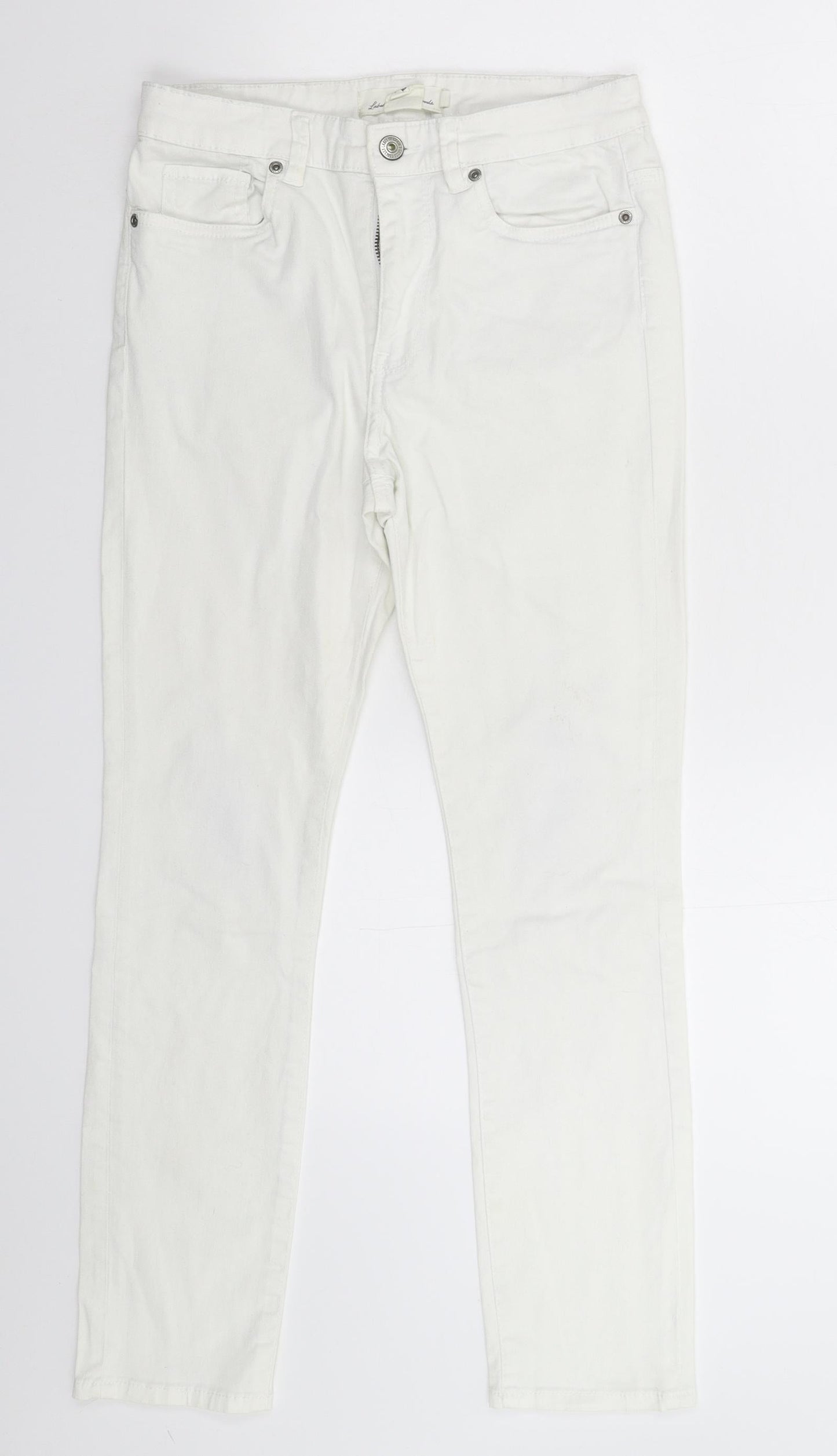 H&M Womens White  Denim Skinny Jeans Size 10 L26 in