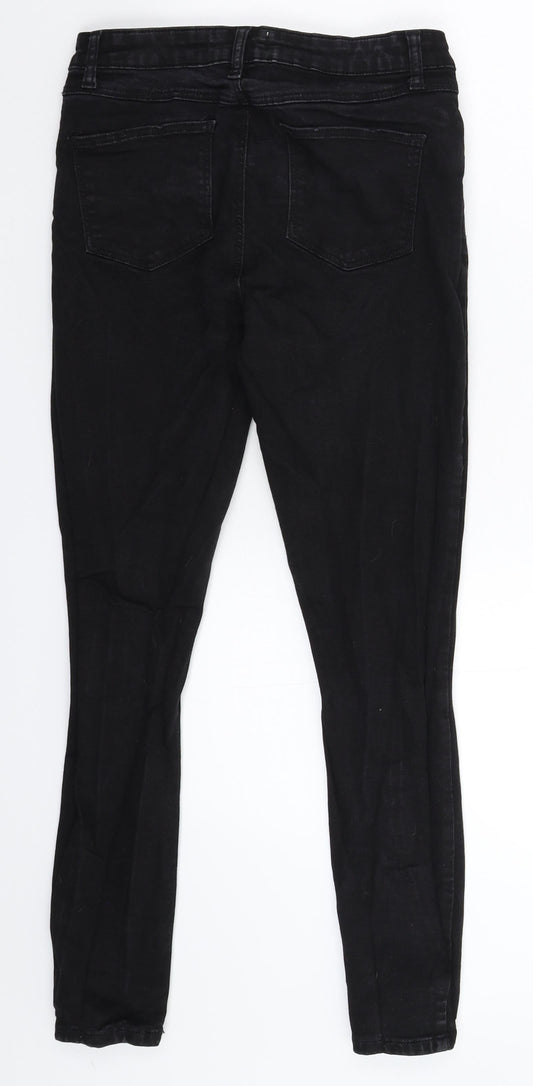 Denim & Co. Womens Black  Denim Skinny Jeans Size 12 L26 in
