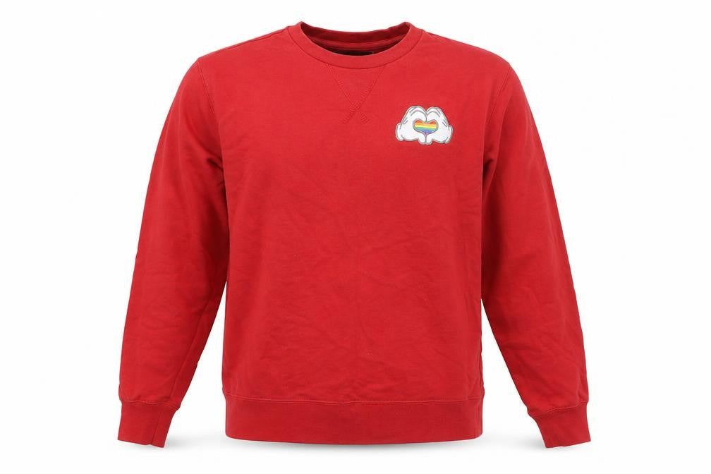 Womens UK M Regular Disney Red Pullover Sweatshirt