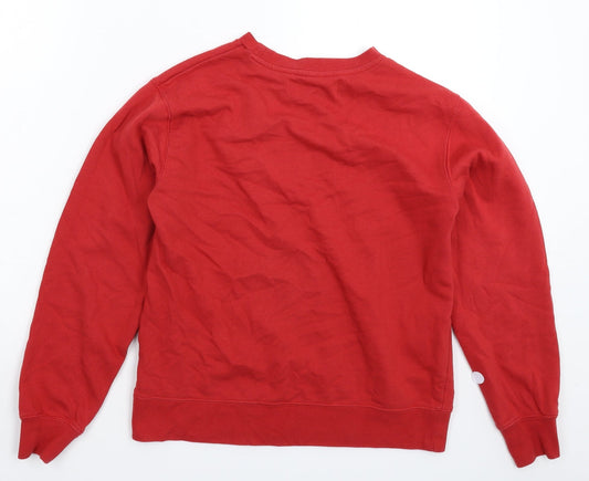 Disney Womens Red   Pullover Sweatshirt Size M
