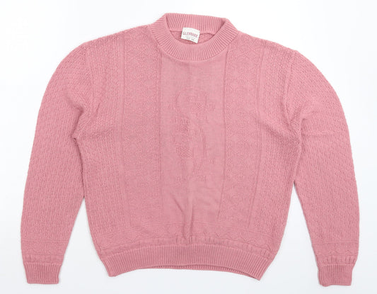 Glenbarr Womens Pink  Knit Pullover Jumper Size M