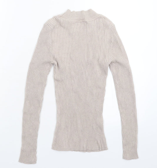 Preworn Womens Grey  Knit Pullover Jumper Size S