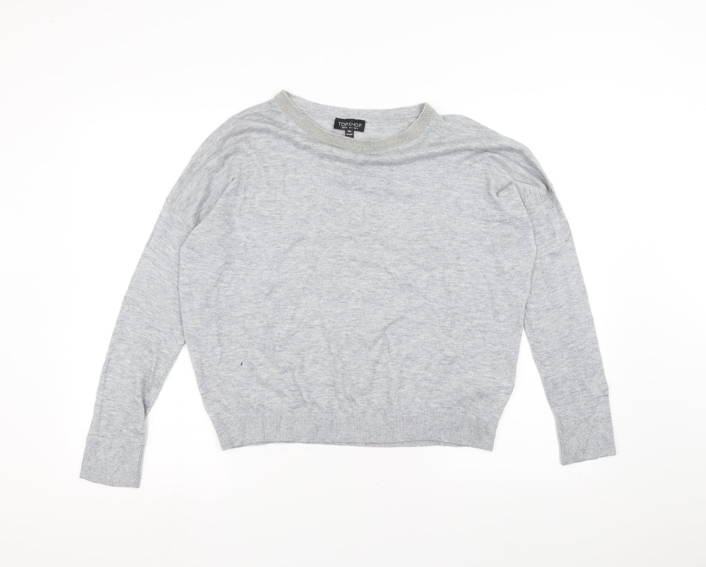 Topshop Womens Grey   Basic T-Shirt Size 6