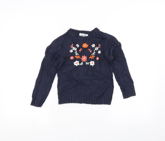 Abcd R Girls Blue   Pullover Jumper Size 5 Years
