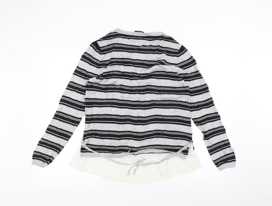 Dorothy Perkins Womens Grey Striped  Pullover Jumper Size 14