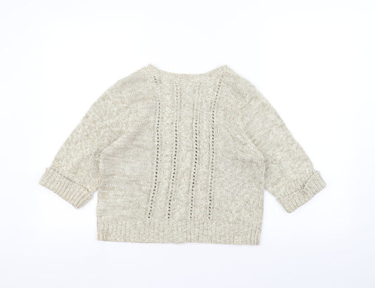 M&Co Womens White   Jacket Coatigan Size M