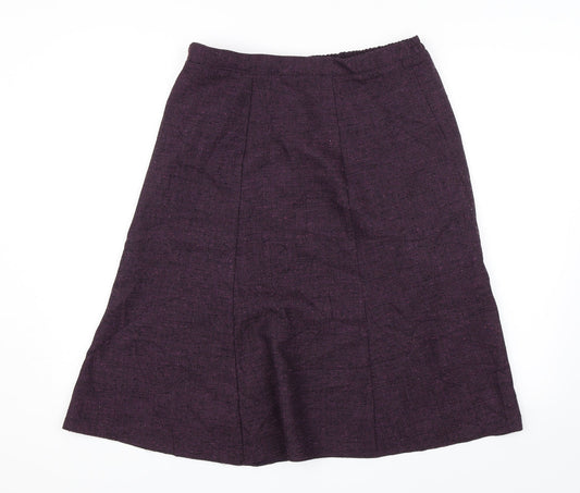 Nicole Lewis Womens Purple   A-Line Skirt Size 14