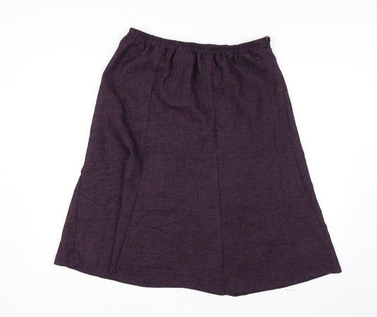 Nicole Lewis Womens Purple   A-Line Skirt Size 14