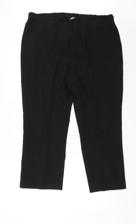 Preworn Womens Black   Dress Pants Trousers Size 18 L25 in