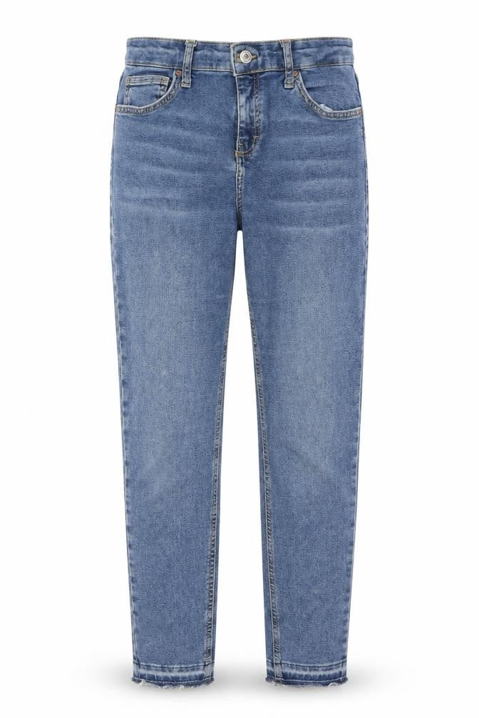 Topshop Womens Blue  Denim Straight Jeans Size 30 in L27 in