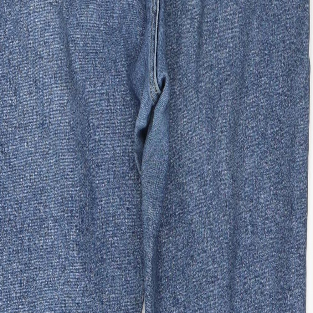Topshop Womens Blue  Denim Straight Jeans Size 30 in L27 in
