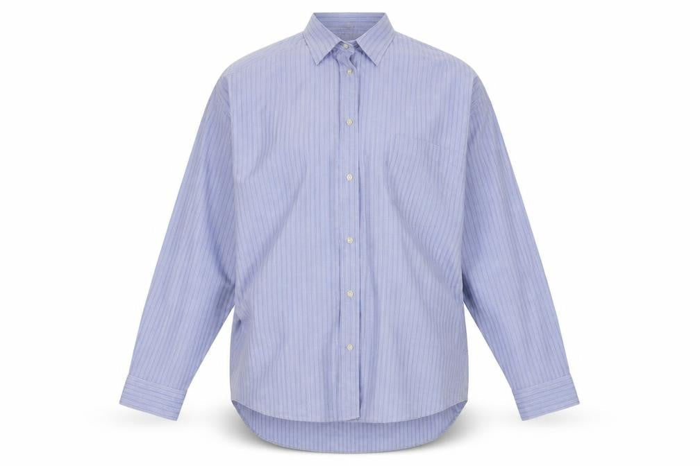 Classics Casuals Mens Blue Striped   Button-Up Size L