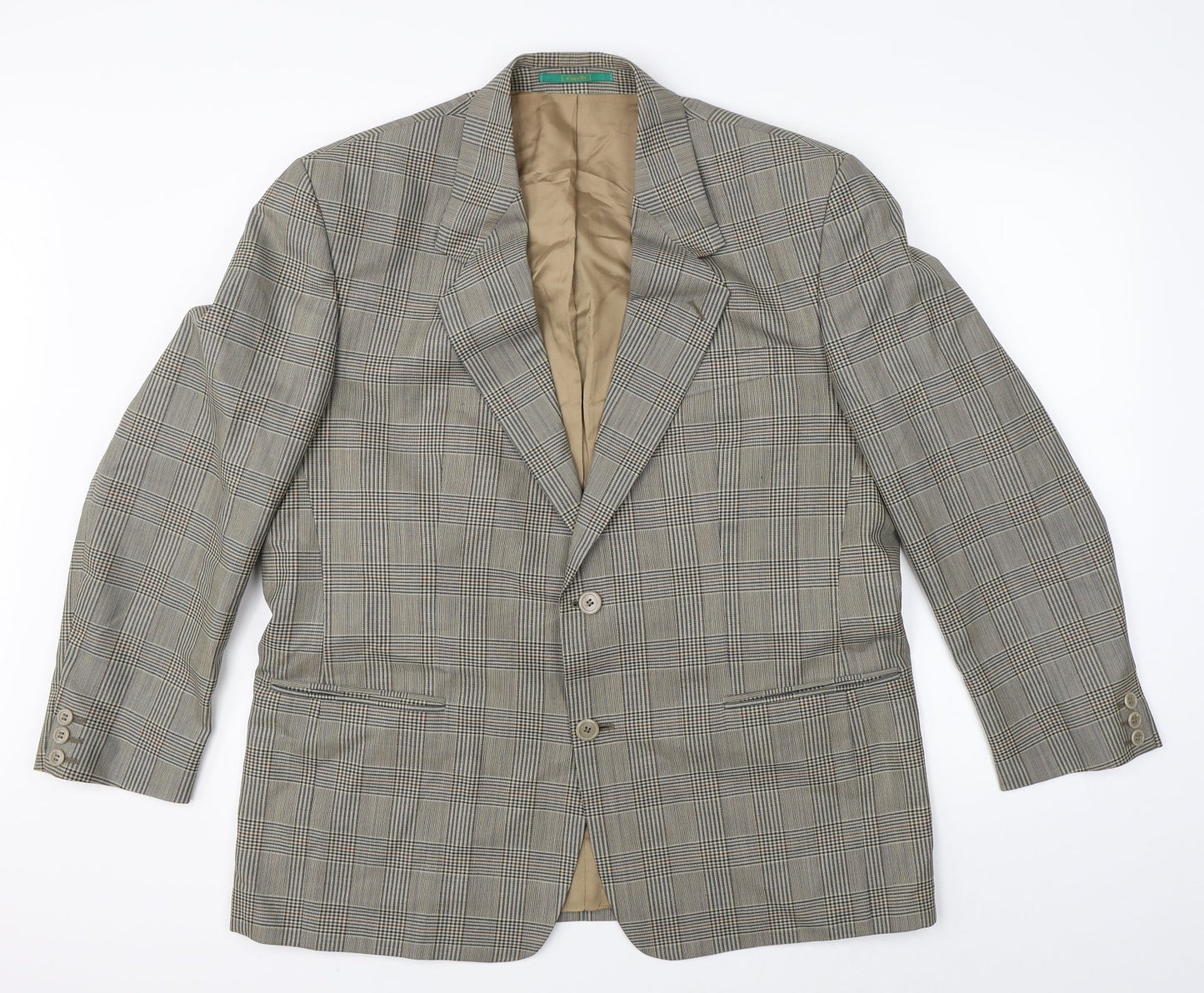 Canada Mens Brown Check  Jacket Suit Jacket Size 42