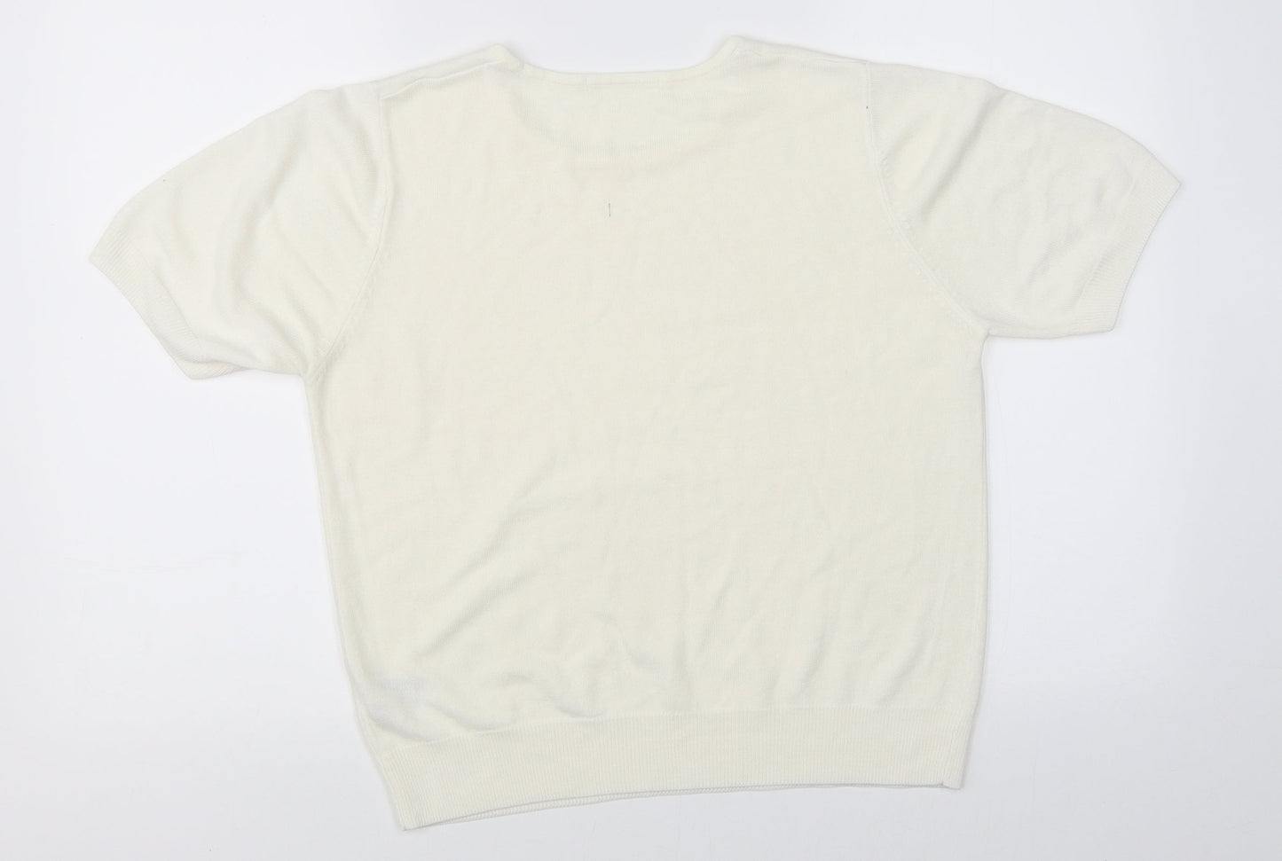 Marks & Spencer Womens Beige   Basic T-Shirt Size 14