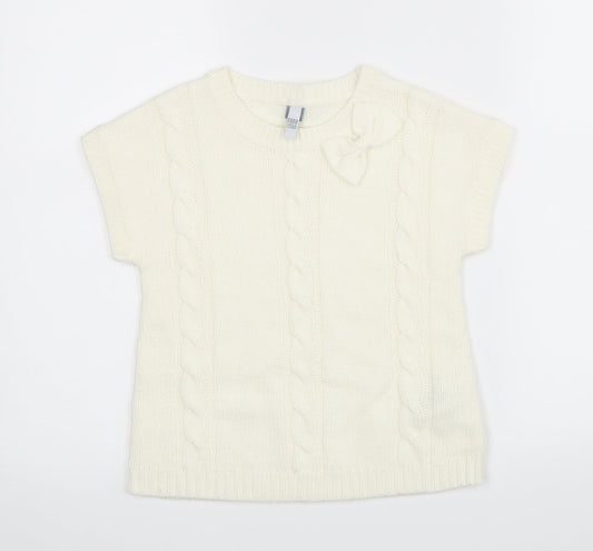 Freestyle Womens White   Pullover Jumper Size 8