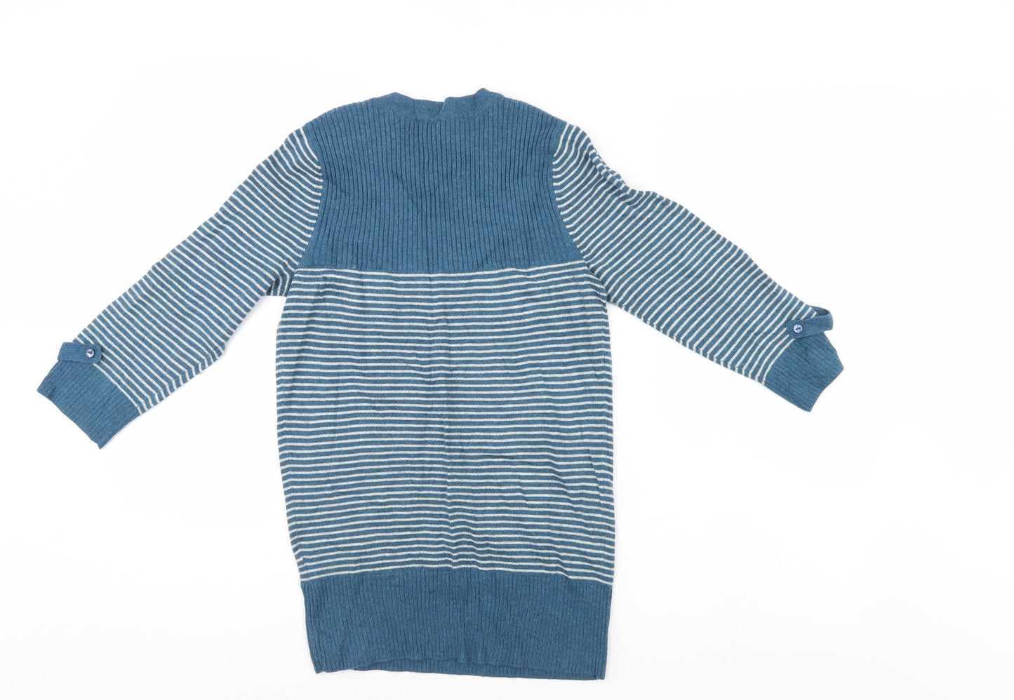 Top Shop Womens Blue Striped  Pullover Jumper Size 8