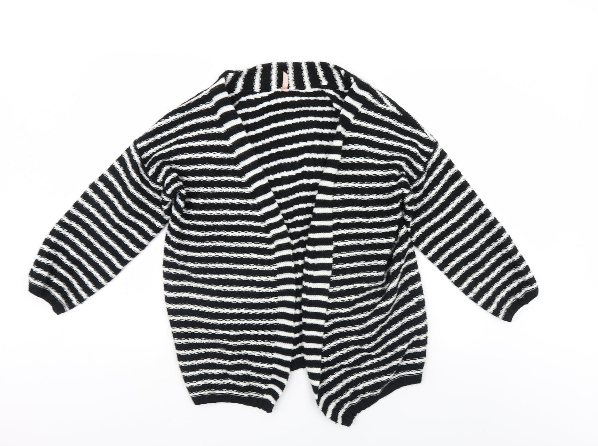 Sweewë Womens Black Striped Shrug Jumper Size S