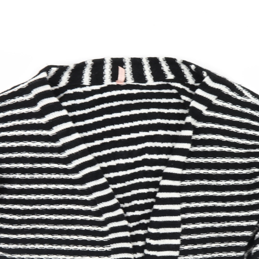 Sweewë Womens Black Striped Shrug Jumper Size S