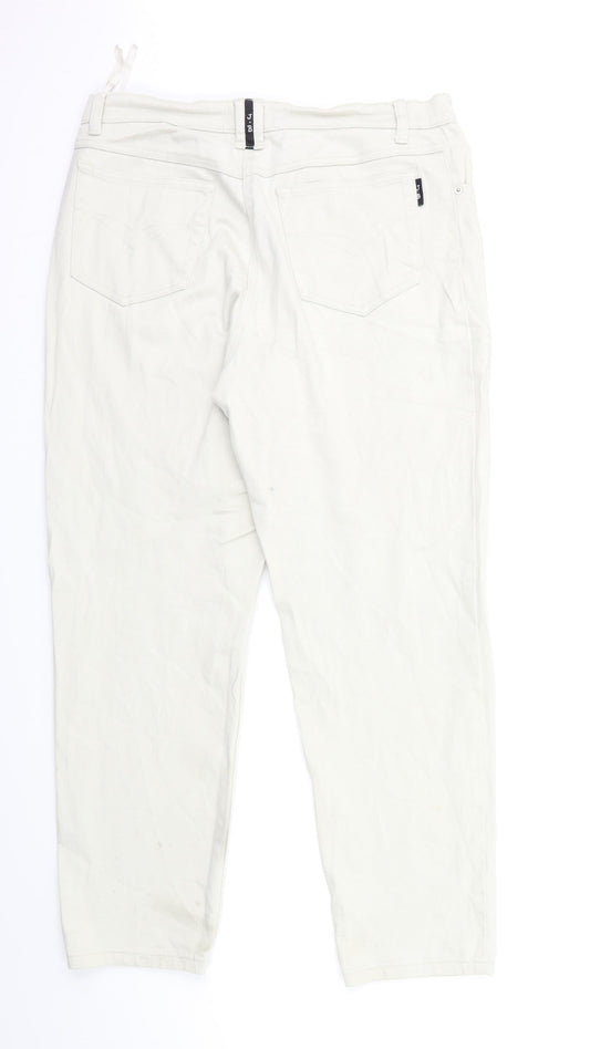 JB Nice Size Mens Beige  Denim Bootcut Jeans Size 18 L29 in