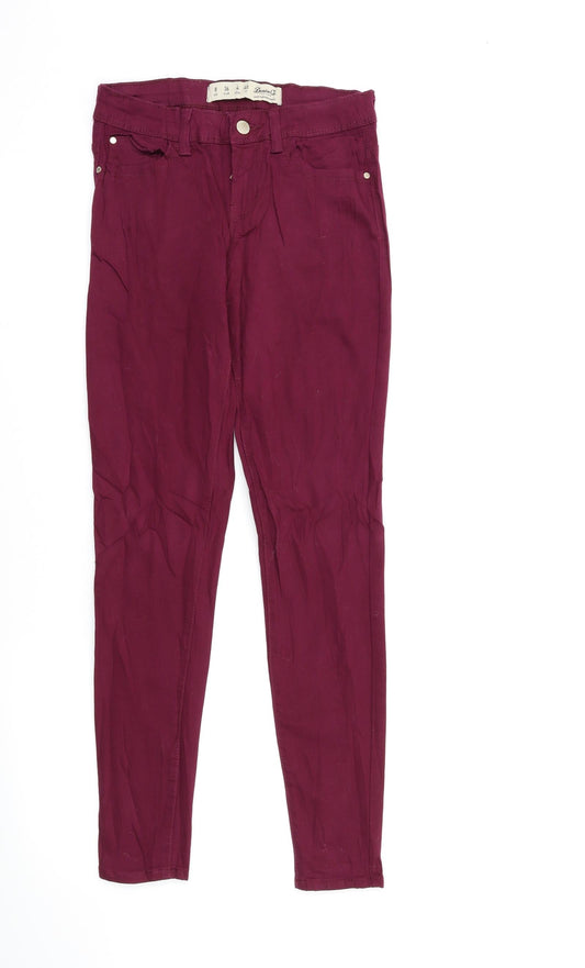 Primark Womens Purple   Skinny Jeans Size 8 L28 in